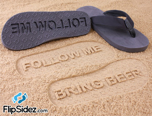 FlipSidez custom imprint sandals flips