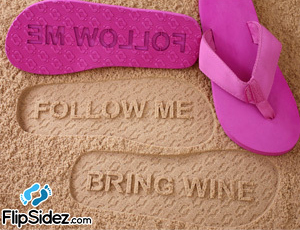 FlipSidez sand print flip flops funny