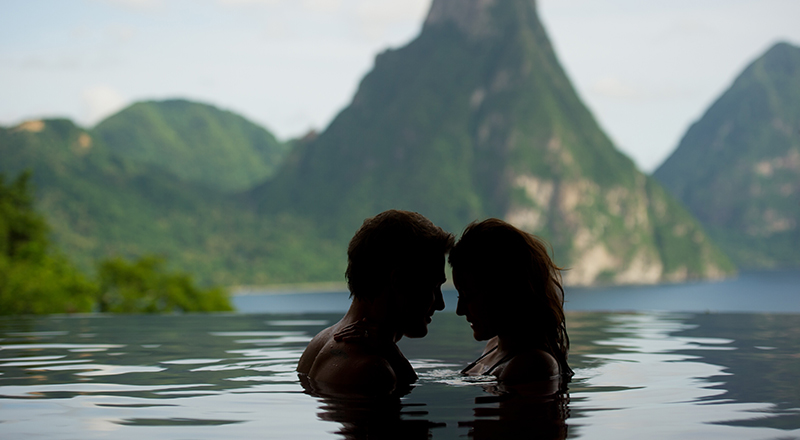 romantic caribbean resorts for valentine's day jade mountain couples holiday