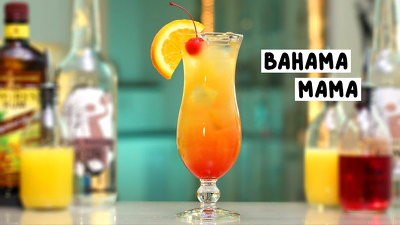 tropical drinks bahama mama vacation mixed alcohol