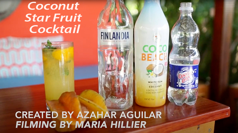 coconut star fruit cocktail