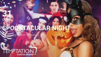 swingers parties temptation cancun resort spooktacular night mexico halloween celebration