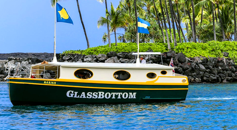 top things to do in kailua-kona hawaii glass-bottom boat reef tour