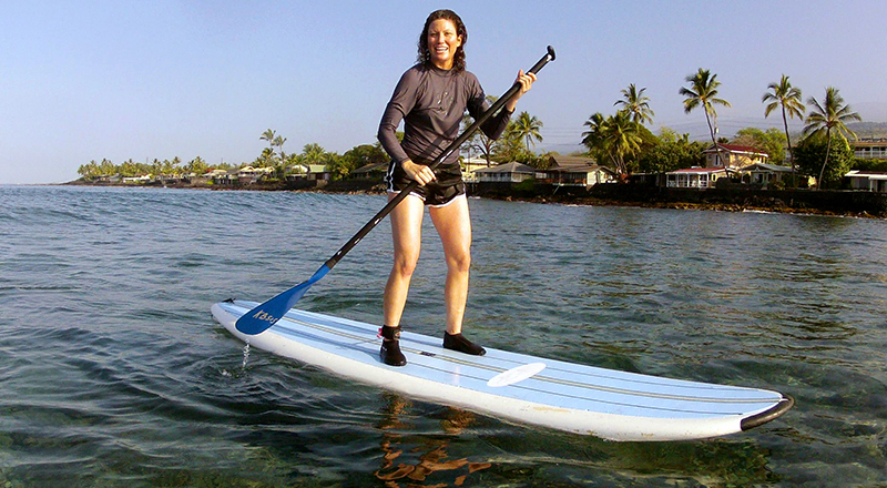 stand-up paddleboard lesson on the big island