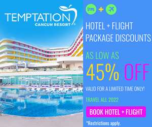 temptation cancun resort hotel flight package discounts mexico party vacation deals