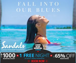 sandals fall into our blues best adult vacation deals