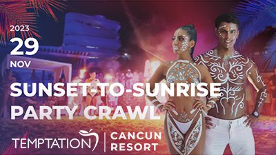 swingers parties temptation cancun resort sunset-to-sunrise crawl mexico all-inclusive stay