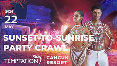 swingers parties temptation cancun resort sunset-to-sunrise party crawl mexico adults escape